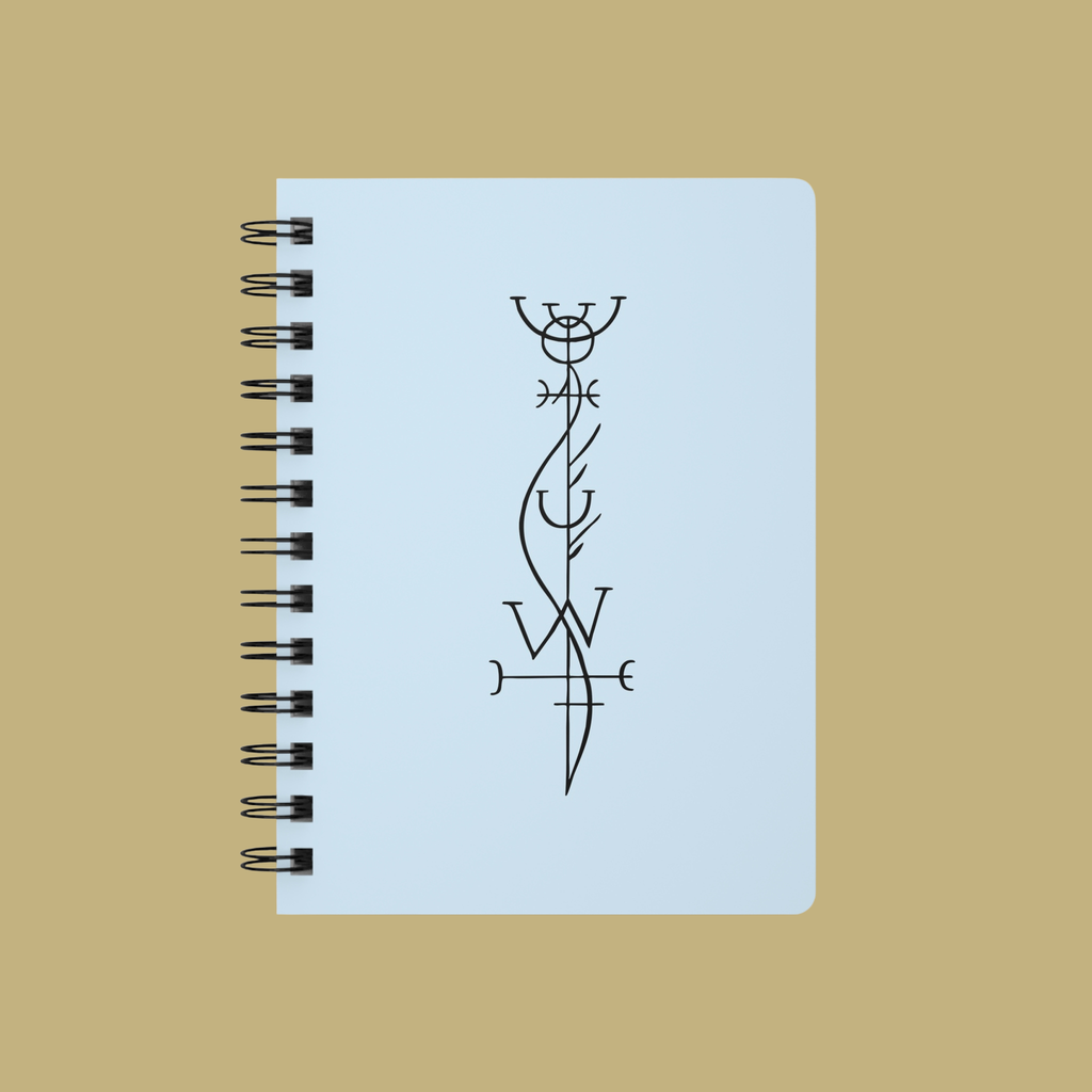 Sigil of Abundance Spiral Bound Journal | Rune Inspired Symbol Notebook