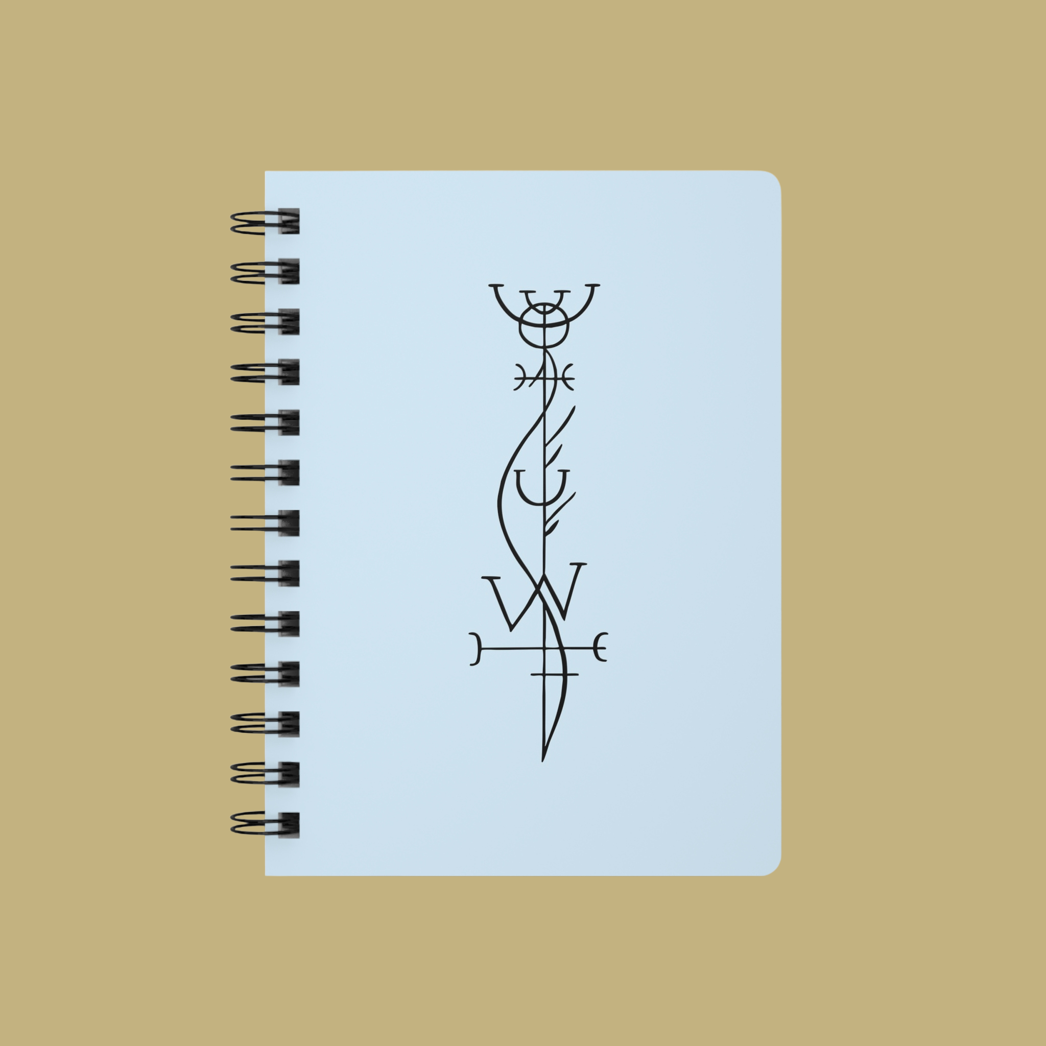 Sigil of Abundance Spiral Bound Journal | Rune Inspired Symbol Notebook