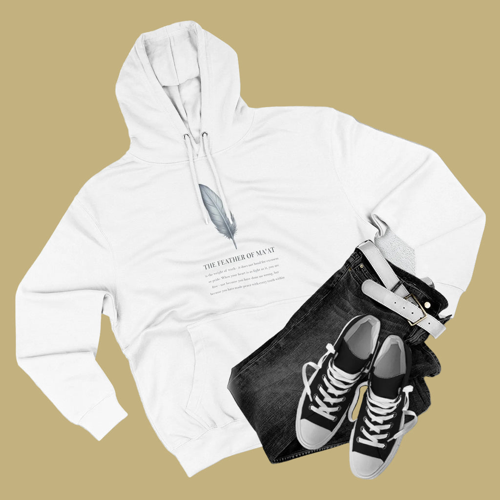 Feather Minimalist Hoodie | Soft Feather Illustration, Typography