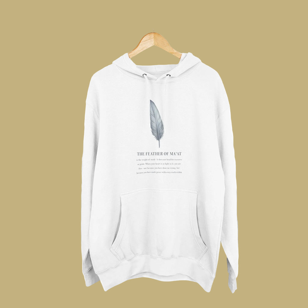 Feather Minimalist Hoodie | Soft Feather Illustration, Typography