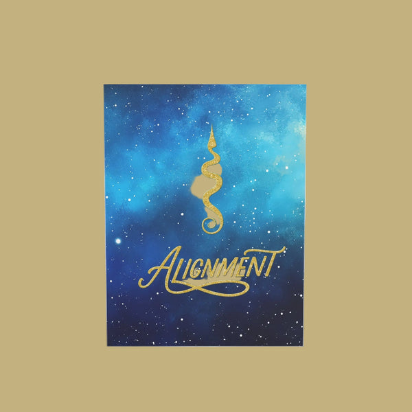 Alignment Chakra Art Greeting Card | Spiritual Energy Note Card