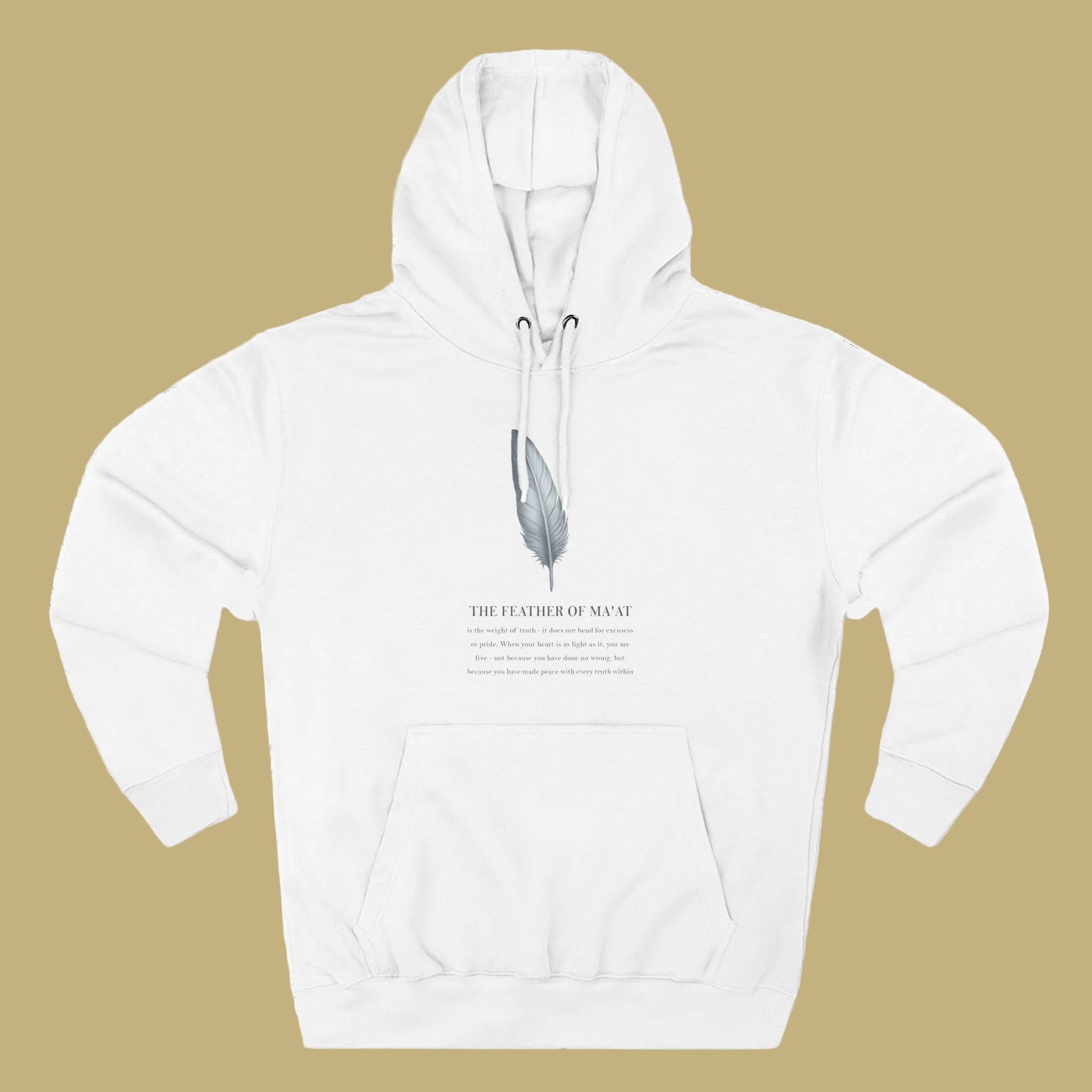 Feather Minimalist Hoodie | Soft Feather Illustration, Typography