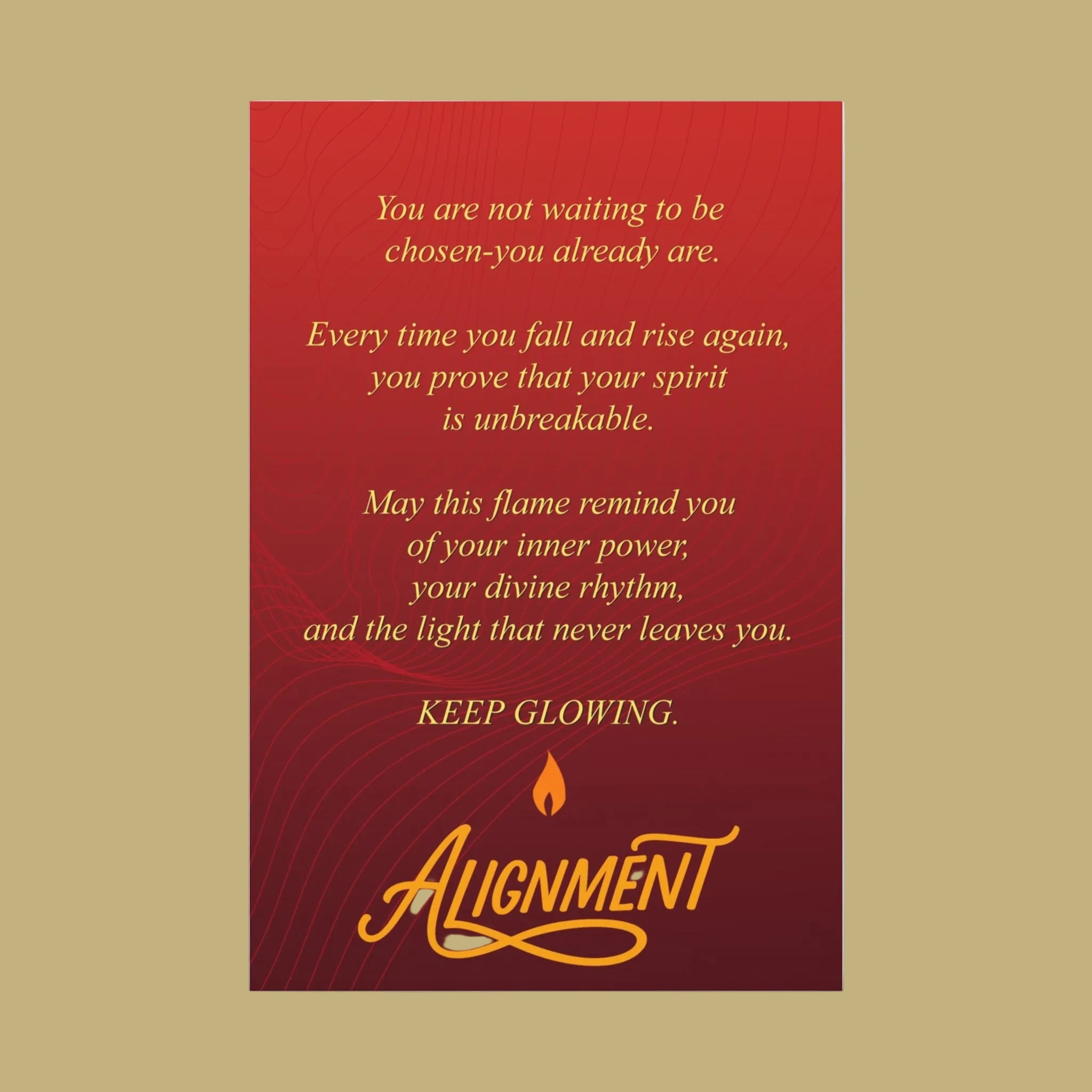 Keep Glowing Inspirational Poem Canvas