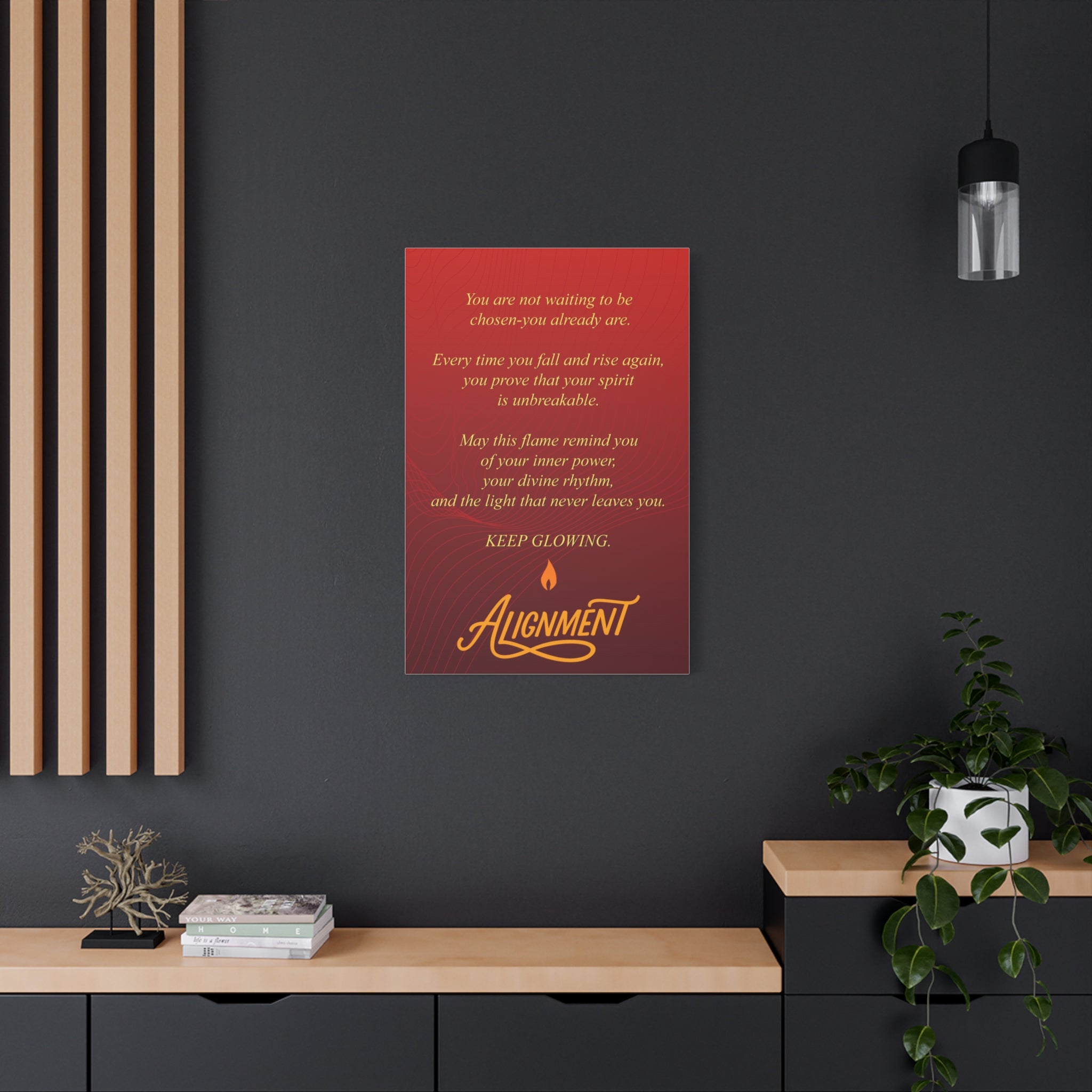 Keep Glowing Inspirational Poem Canvas