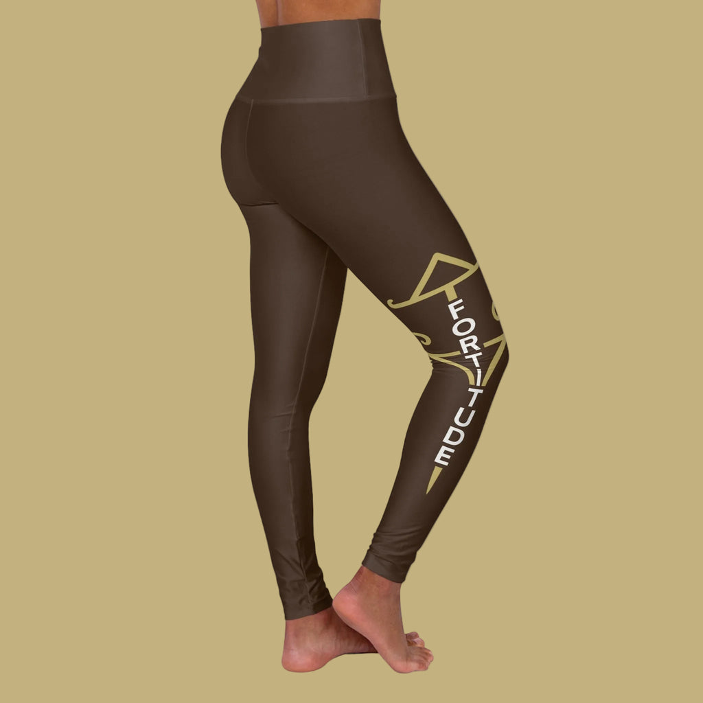 Golden Mandala Swirl High Waisted Yoga Leggings