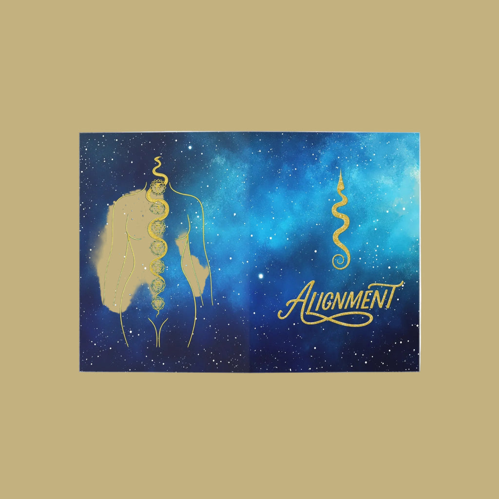 Alignment Chakra Art Greeting Card | Spiritual Energy Note Card